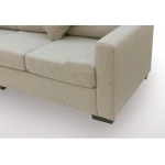 Zetland Fabric 3 Seat L shape Sofa with chaise